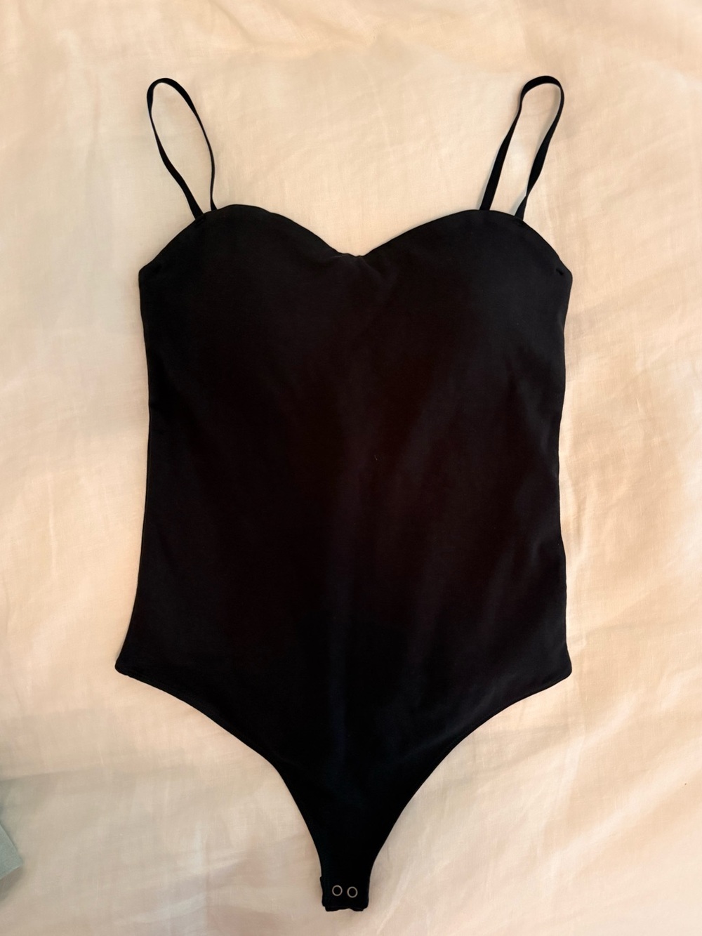 Abercrombie & Fitch Black Sweetheart Neck Bodysuit